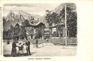 Busteni, Hotelul Busteni. Editura V. Teodorescu / hotel, bicycle, baby carriage