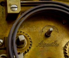 XIX: sz. ébresztős utazóóra, negyedütős szerkezettel, váltóval, eredeti kulccsal, hibátlan, működő á...