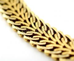 Levélmintás arany nyaklánc. 14K arany. Jelzett. 49,3g. / Large 14 C gold necklace with leaf-pattern ...