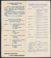 1952 Maszovlet utazási menetrend / Hungarian airlines schedule 10p