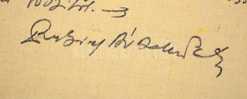 Rubint Ávrahám Péter (1958-): A mai reggel sem különbözik a többitől. Olaj, vászon, jelzett, 90×90 c...