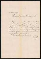 1890 Baross Gábor (1848-1892) kereskedelemügyi miniszter saját kezűleg aláírt hivatalos levele