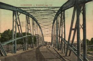 Komárom, Komárno; Erzsébet nagy híd, L. H. Pannonia kiadása / bridge (EK)