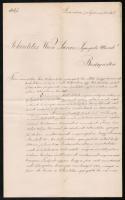 1880 Léva város polgármesterének Mácsai Lukácsnak aláírt levele / Autograph signed letter of mayor of Leva