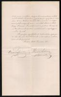 1880 Léva város polgármesterének Mácsai Lukácsnak aláírt levele / Autograph signed letter of mayor o...