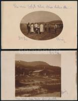 1915 Osztrák-magyar hadifogolytábor, védoltás beadásával, és járványbarakkokkal a képeken, tábori ko...