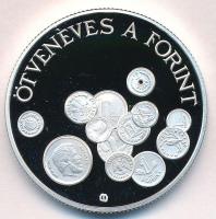 1996. 2000Ft Ag "ötvenéves a Forint" dísztokban tanúsítvánnyal T:PP