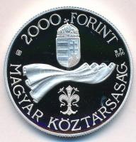 1996. 2000Ft Ag "ötvenéves a Forint" dísztokban tanúsítvánnyal T:PP