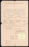 1912 Budapesti Közúti Vaspálya Társaság igazgatójának Sándor Pál (1860-1936) politikusnak aláírása hivatalos levélen