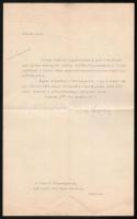 1901 Gróf Apponyi Albert (1846-1933) politikus, miniszter;aláírása hivatalos levélen