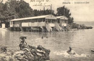 Abbazia, Tomasevac-Bad / spa, bathing people (EK)