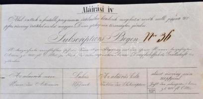 1846 Az Első Dunagőzhajózási Társaság DDSG alapító programja, felhívása, ideiglenes alapszabállyal v...