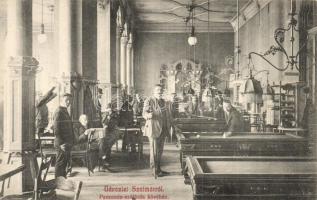 Szatmárnémeti, Satu Mare; Pannónia szálloda kávéház, billiárd terem, belső; kiadja Cseplák Bálint / hotel cafe, biliard hall, interior