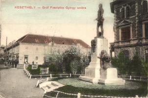 Keszthely, Gróf Festetics György szobra, W. L. Bp. 8. (EK)