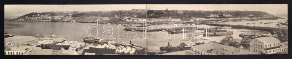 cca 1905 Nyizsnij-Novgorod panorámaképe. Hajtásnyomokkal. / cca 1905 Panoramic view of Nizhny Novgor...