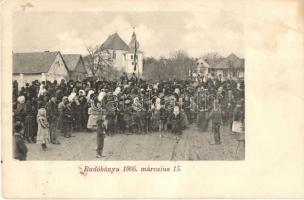 Rudabánya, Rudóbánya; 1905. március 15., ünnepség, templom (EK)