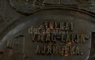 cca 1907 Kallós Ede (1866-1950): II. Rákóczi Ferenc fali plakett. Bronzirozott vas. Jelzett. 33,5 x ...