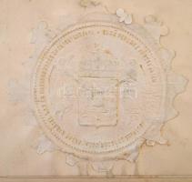 1878 Országgyűlési meghívó. Ferenc József király és Tisza Kálmán miniszterelnök által saját kezűleg ...