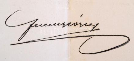 1878 Országgyűlési meghívó. Ferenc József király és Tisza Kálmán miniszterelnök által saját kezűleg ...