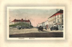 Temesvár, Timisoara; Küttl-tér, villamosok, W. L. Bp. 6554. / square, trams