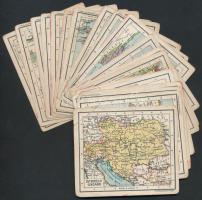 cca 1908 "Kopp's Weltatlas" 19 kártyalappal, Verlag Paul Klostermann München, 8,5x10 cm