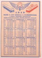 1949 A BSzKrt dolgozók által kiadott újévi kártyanaptár Budapest autóbuszhálózatának térképével