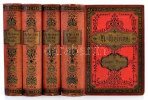 Heinrich Heine's Sämmtliche Werke. Hamburg 1887. 4  kötet, Díszes egészvászon kötésben / Full linen binding.