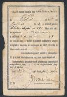 1940 Kórós, A kórósi tűzoltó-parancsnokság által kiállított tűzoltó igazolvány