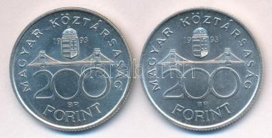 1993. 200Ft Ag "MNB" (2x) T:2