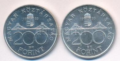 1993. 200Ft Ag "MNB" (2x) T:2