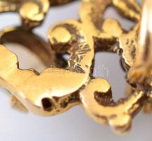 Arany bross 15 db opál kővel. 14 K arany, jelzett. br: 13,5 g / 14 C gold broche with 15 opal gems  ...