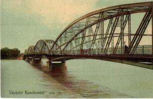 Komárom, Komárno; Duna híd, kiadja Spitzer Sándor / bridge