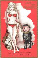 11 db MODERN erotikus krampusz lap 1950.es évekből / 11 modern erotic Krampus from 1950