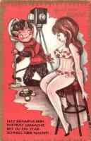 11 db MODERN erotikus krampusz lap 1950.es évekből / 11 modern erotic Krampus from 1950