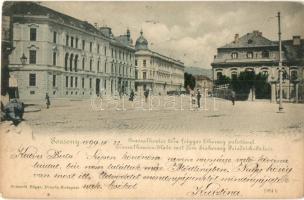 1899 Pozsony, Pressburg, Bratislava; Grassalkovics tér, Frigyes főherceg palota, kiadja Schmidt Edgar / square, palace (EK)