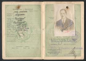 1923 A Magyar Királyság által kiállított fényképes útlevél / Hungarian passport