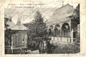 Kolozsvár, Cluj; Kömáli kert, főépület, kuglizó, Dunky Fivérek kiadása / garden, main building and ninepins room (EK)