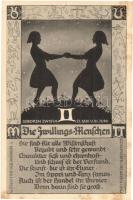 4 db RÉGI horoszkópos művészlap / 4 pre-1945 horoscope motive cards