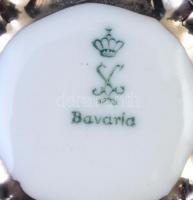 Oscar Schaller Bavaria teás készlet, kopott, jelzett (1000/1000 feinsilber)