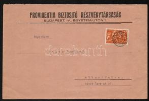 1944 Bp., A Providentia Biztosító Részvénytársaság 2 db függeléke kötvényhez, borítékban