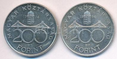 1994. 200Ft Ag "Deák" (2x) T:2 kis karc
Adamo F13.1