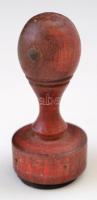 cca 1940 Újpest Megyer Cserkész Csapat fa pecsétnyomója, m:7 cm