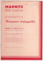 1943 Bp. VIII., A Marnitz Zenei Központ kivonatos hangszer és kottaárjegyzéke, 2 db