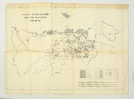 1868 A Maros és bégamelléki kincstári erdőségek térképe, kiadja Rohn és Grund, kis szakadásokkal, 42x57 cm