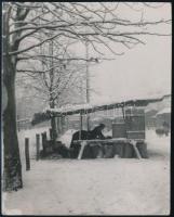 Megjött a tél, Korschelt Miklós (1900-1982), pecséttel jelzett, 14x11 cm.