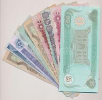 21db-os vegyes külföldi, nagyrészt iraki bankjegy tétel, valamint közte Tanzánia és Vietnám T:vegyes 21pcs of various, mainly Iraqi banknotes, as well as Tansanian and Vietnamese C:mixed