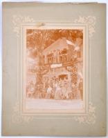 1905 A bányászati és kohászati egyesület összejövetele, Merény, a hátoldalán feliratozva, keményhátú fotó, 28x22 cm.