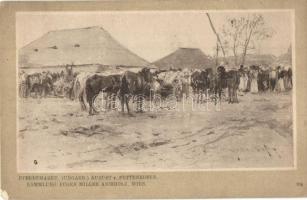 Magyar lóvásár / Pferdemarkt (Ungarn) / Hungarian horse market, folklore. Sammlung Eugen Miller Aichholz s: August v. Pettenkofen