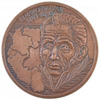 Rajki László (1939- ) 1983. "Simon Bolivar 1789-1830" Br hátlapi nagyminta (538g/142mm) T:1 kis patina / Hungary 1983. "Simon Bolivar 1789-1830" Br large size Br coin modell. Sign.: László Rajki (538g/142mm) C:UNC small patina