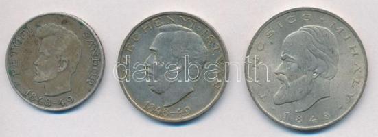 1948. 5Ft Ag "Petőfi" + 10Ft Ag "Széchenyi" + 20Ft Ag "Táncsics" - &qu...